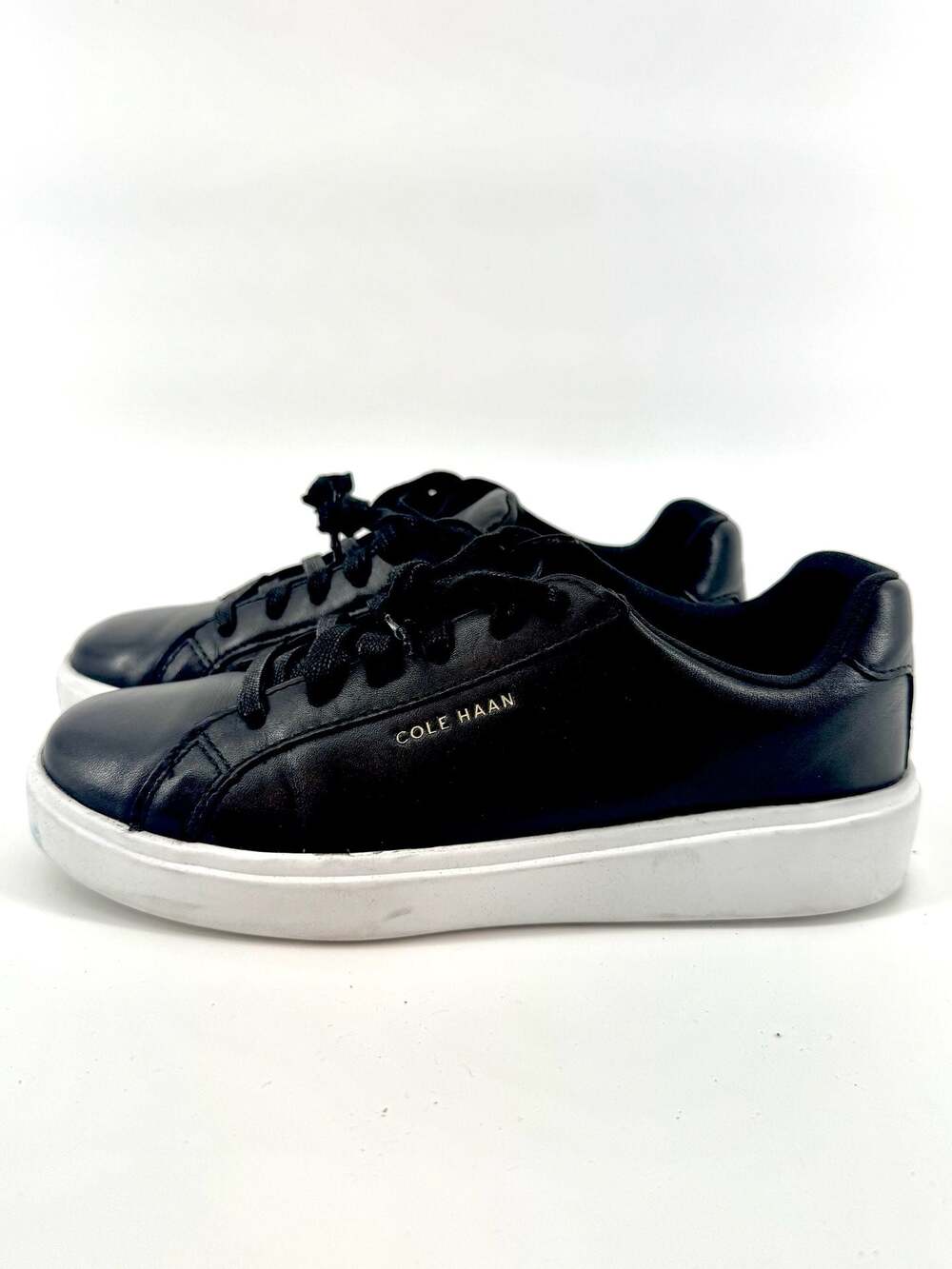 Cole Haan Grand Crosscourt Daily Women's Black Leather Sneaker Size 5.5 B